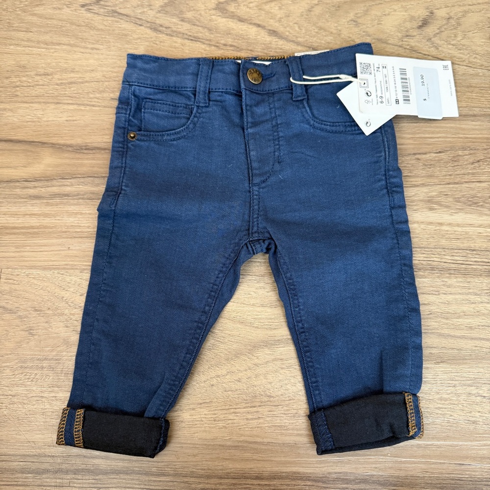 Zara Baby Skinny Blue Jeans Size 6-9 months NWT